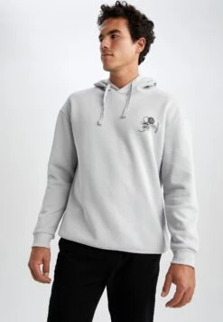 DeFacto Boxy Fit- Hoodie - Grey 8 DeFacto Boxy Fit- Hoodie - Grey -DeFacto 7b65a9531a2746a9a61a3de5f884af17