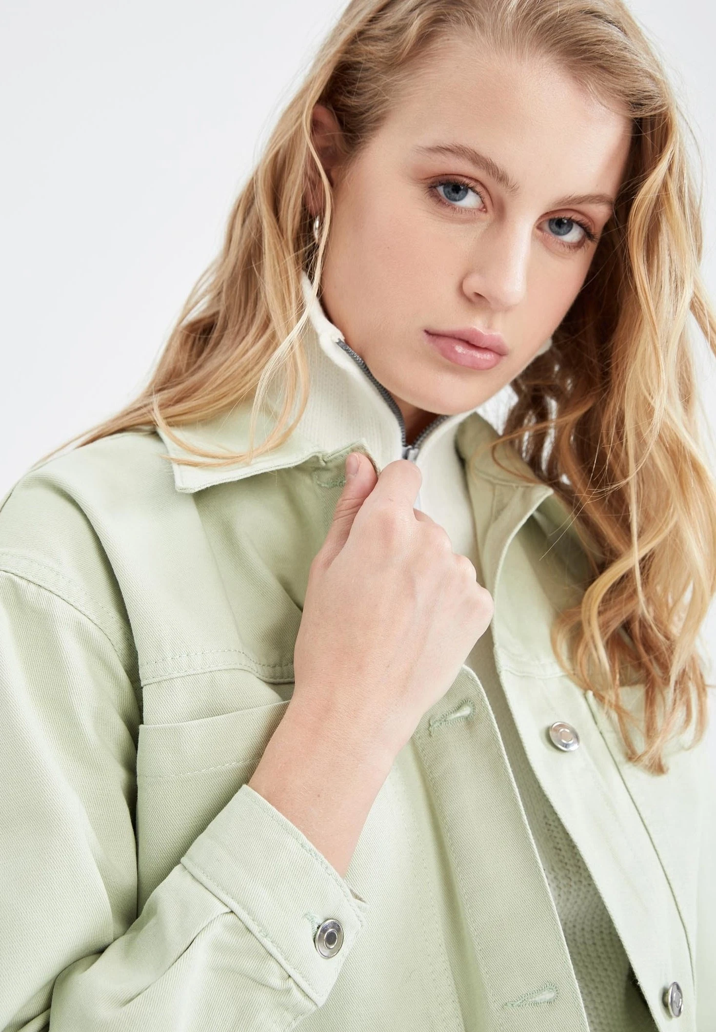 DeFacto Lichte Jas - Turquoise 7 DeFacto Lichte Jas - Turquoise - Afbeelding 5