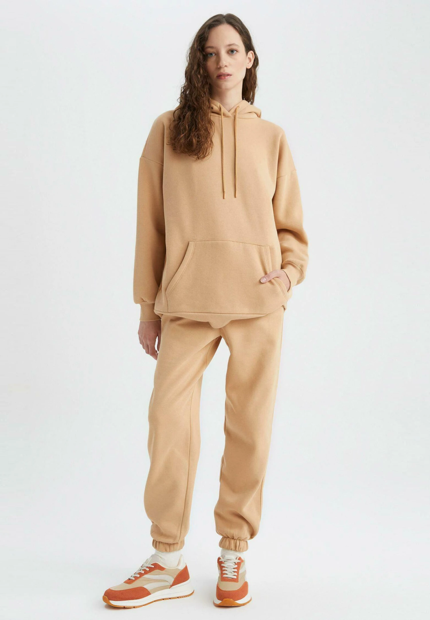 DeFacto Oversize Fit - Hoodie - Beige 4 DeFacto Oversize Fit - Hoodie - Beige - Afbeelding 2