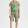 DeFacto Regular Fit - Shorts - Green 2 DeFacto Regular Fit - Shorts - Green -DeFacto 7d05394d45d840ef8198bd4baf36b499