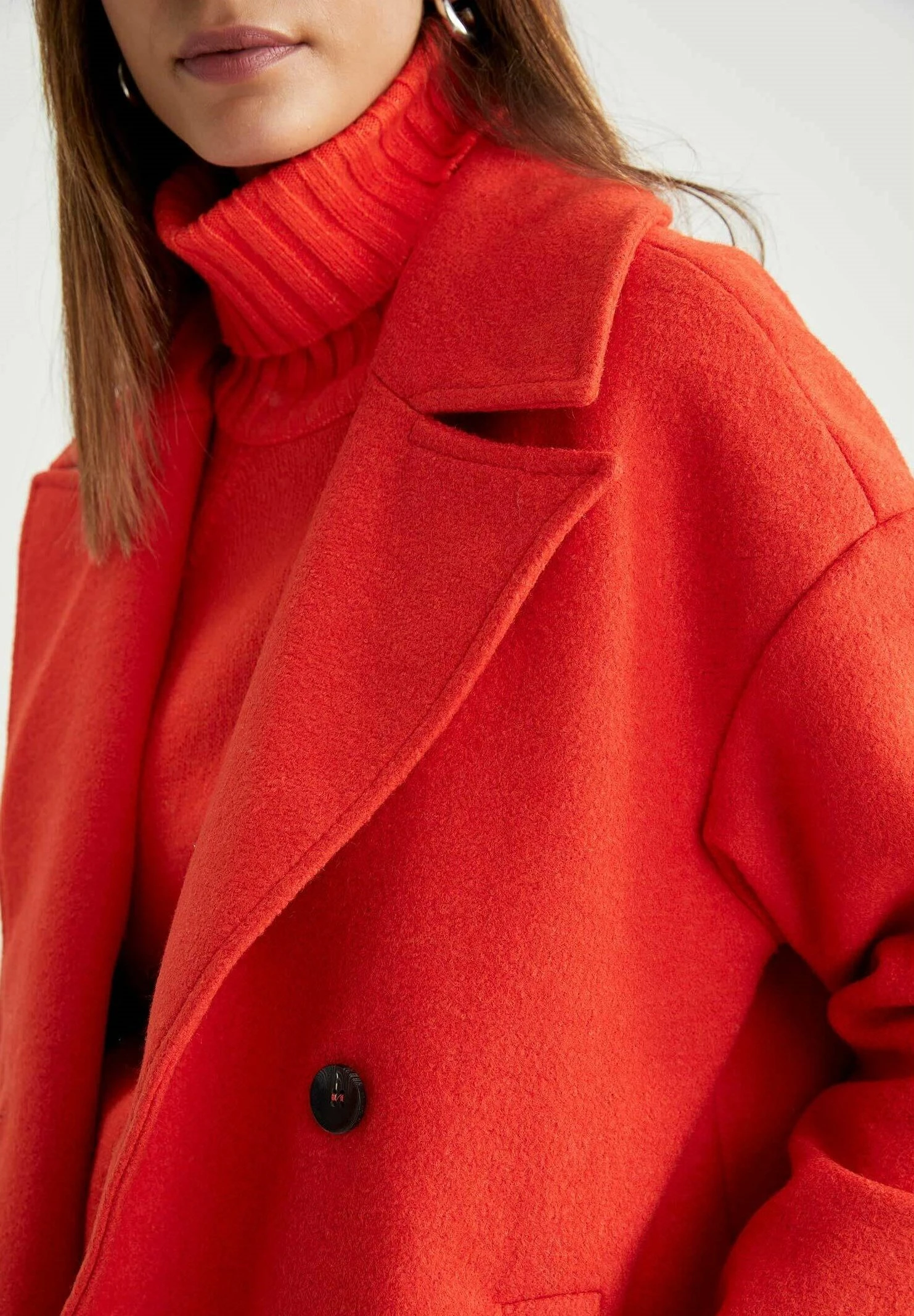 DeFacto Mantel - Orange 6 DeFacto Mantel - Orange - Afbeelding 4