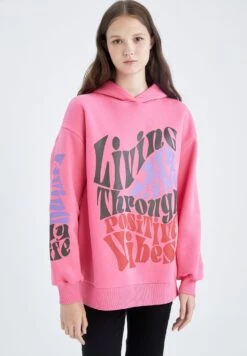DeFacto Oversize Fit - Hoodie - Pink