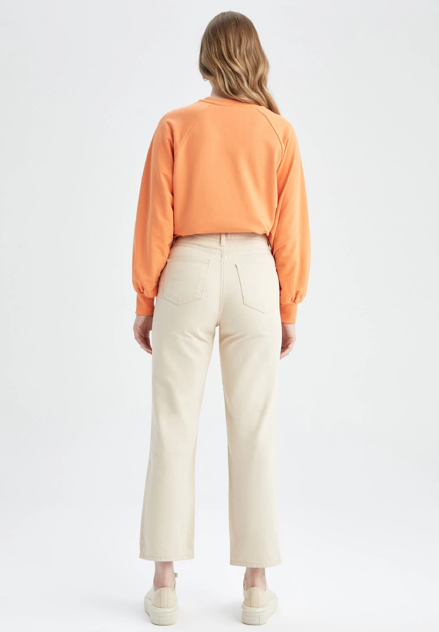 DeFacto Straight Leg Jeans - Beige 5 DeFacto Straight Leg Jeans - Beige - Afbeelding 3