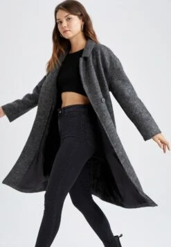 DeFacto Relax Fit - Mantel - Grey 9 DeFacto Relax Fit - Mantel - Grey -DeFacto 804c8b82c63a489e82a8b4f1b1f71bd3