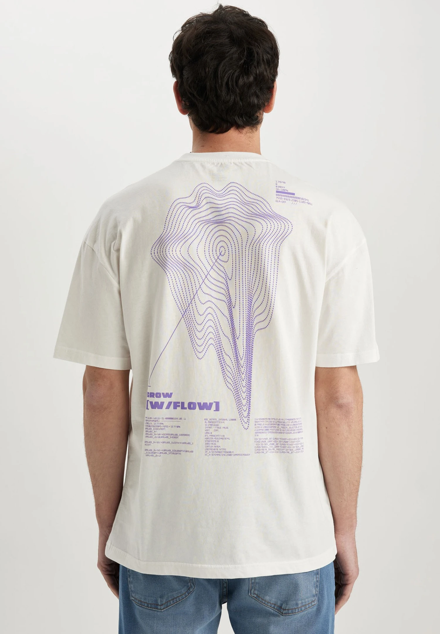 DeFacto Comfort Fit - T-Shirt Print - Ecru 5 DeFacto Comfort Fit - T-Shirt Print - Ecru - Afbeelding 3