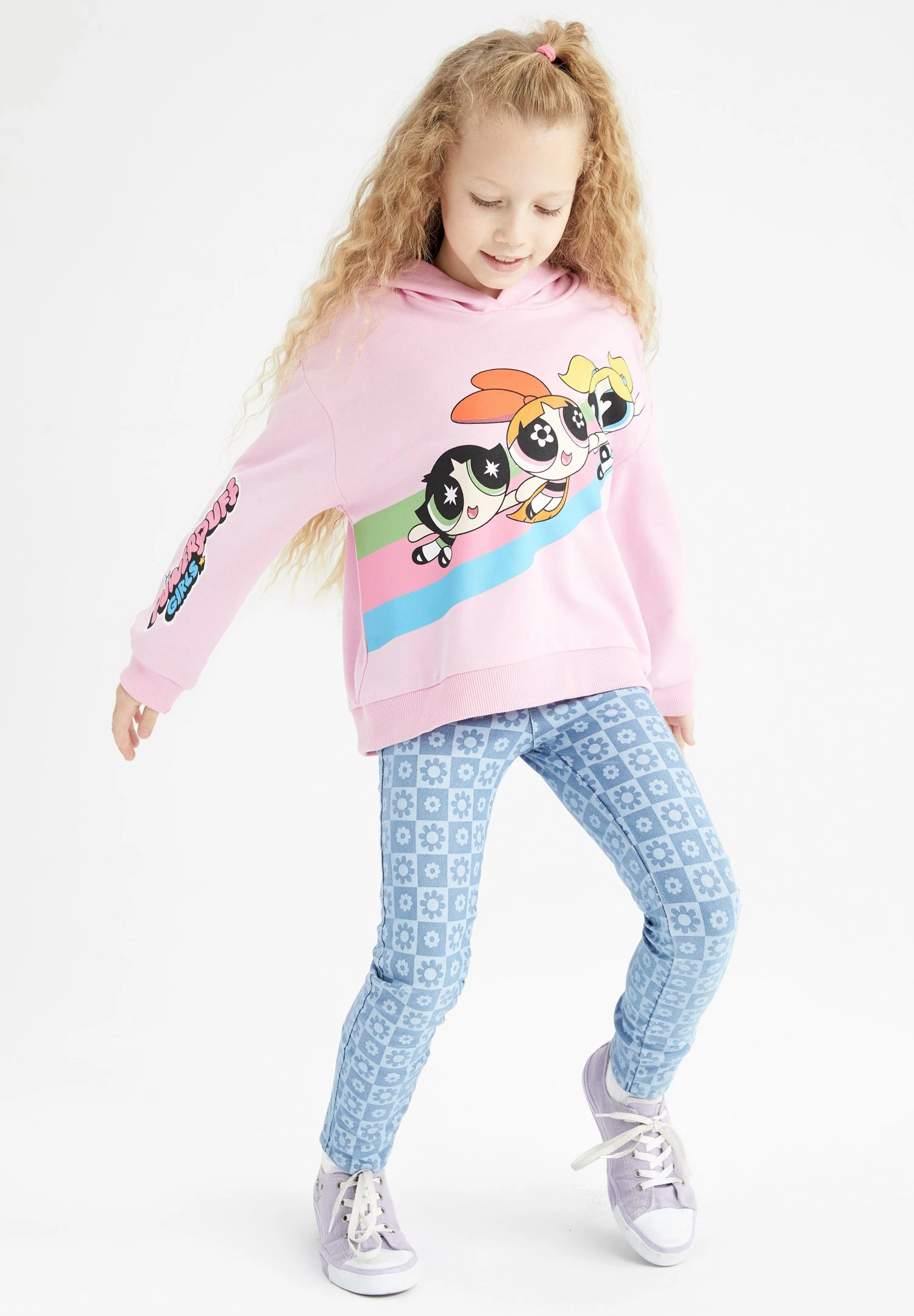 DeFacto Powerpuff Girls Relax Fit - Hoodie - Pink 3 DeFacto Powerpuff Girls Relax Fit - Hoodie - Pink