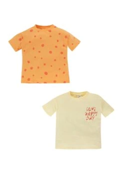 DeFacto 2Pack Regular Fit - T-Shirt Print - Orange