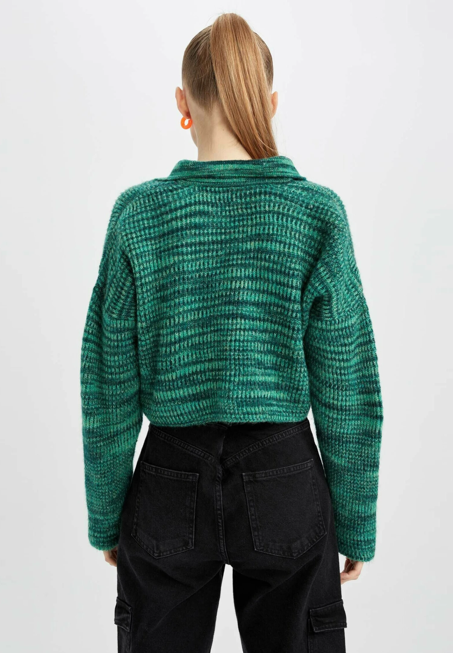 DeFacto Relax Fit- Trui - Green 5 DeFacto Relax Fit- Trui - Green - Afbeelding 3