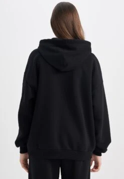 DeFacto Oversize Fit- Hoodie - Black 7 DeFacto Oversize Fit- Hoodie - Black -DeFacto 82b321c36e274410aaa0d5153ee4651e