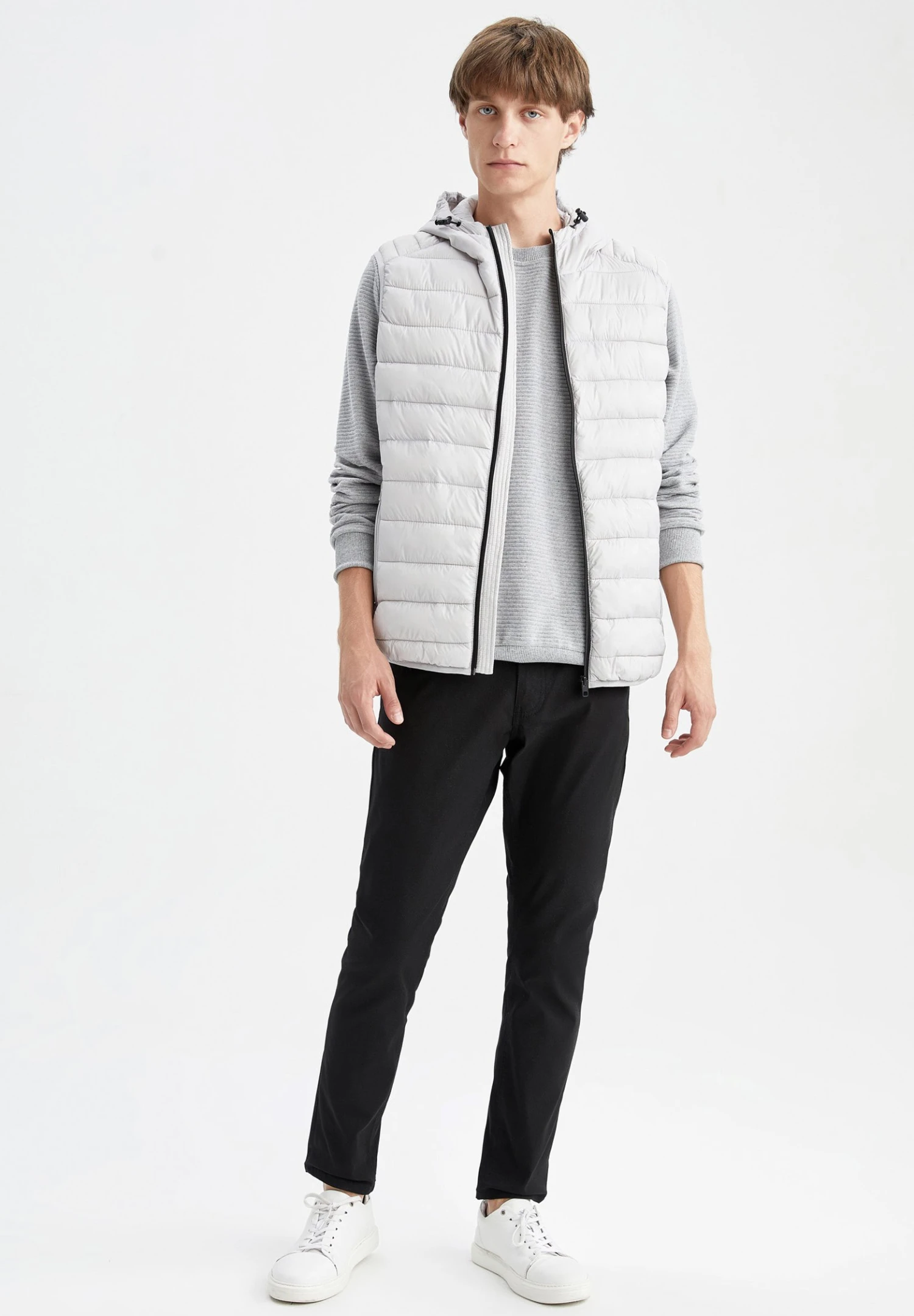 DeFacto Slim Fit - Bodywarmer - Grey 4 DeFacto Slim Fit - Bodywarmer - Grey - Afbeelding 2