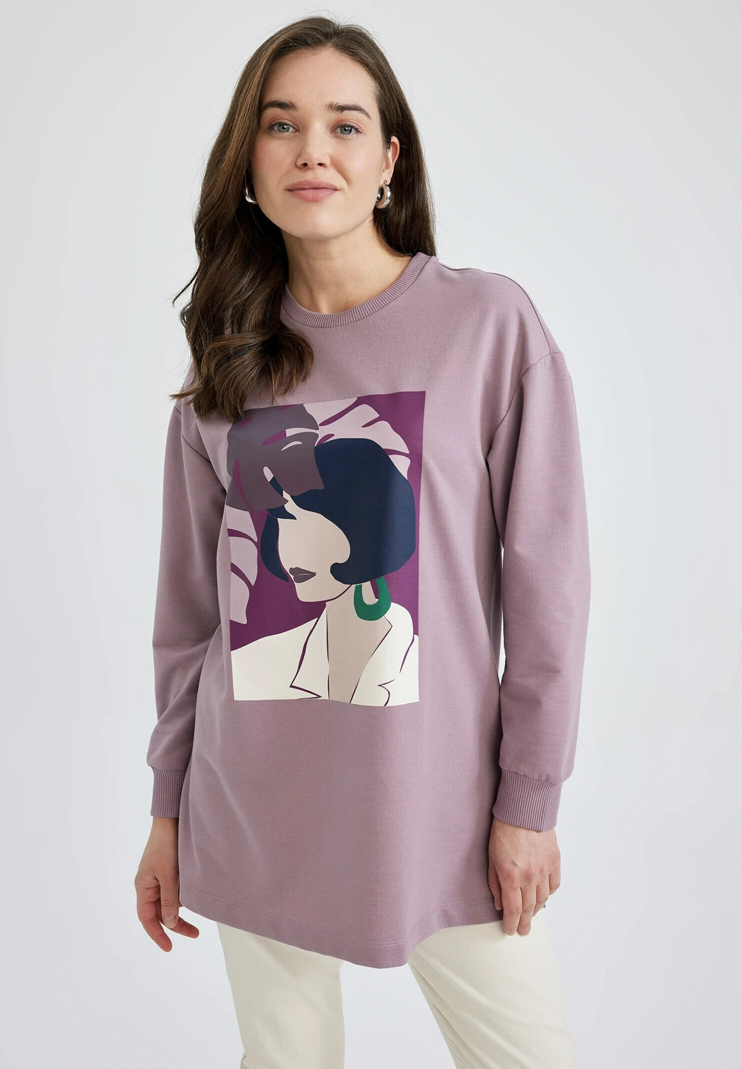 DeFacto Relax Fit- Sweater - Bordeaux 3 DeFacto Relax Fit- Sweater - Bordeaux