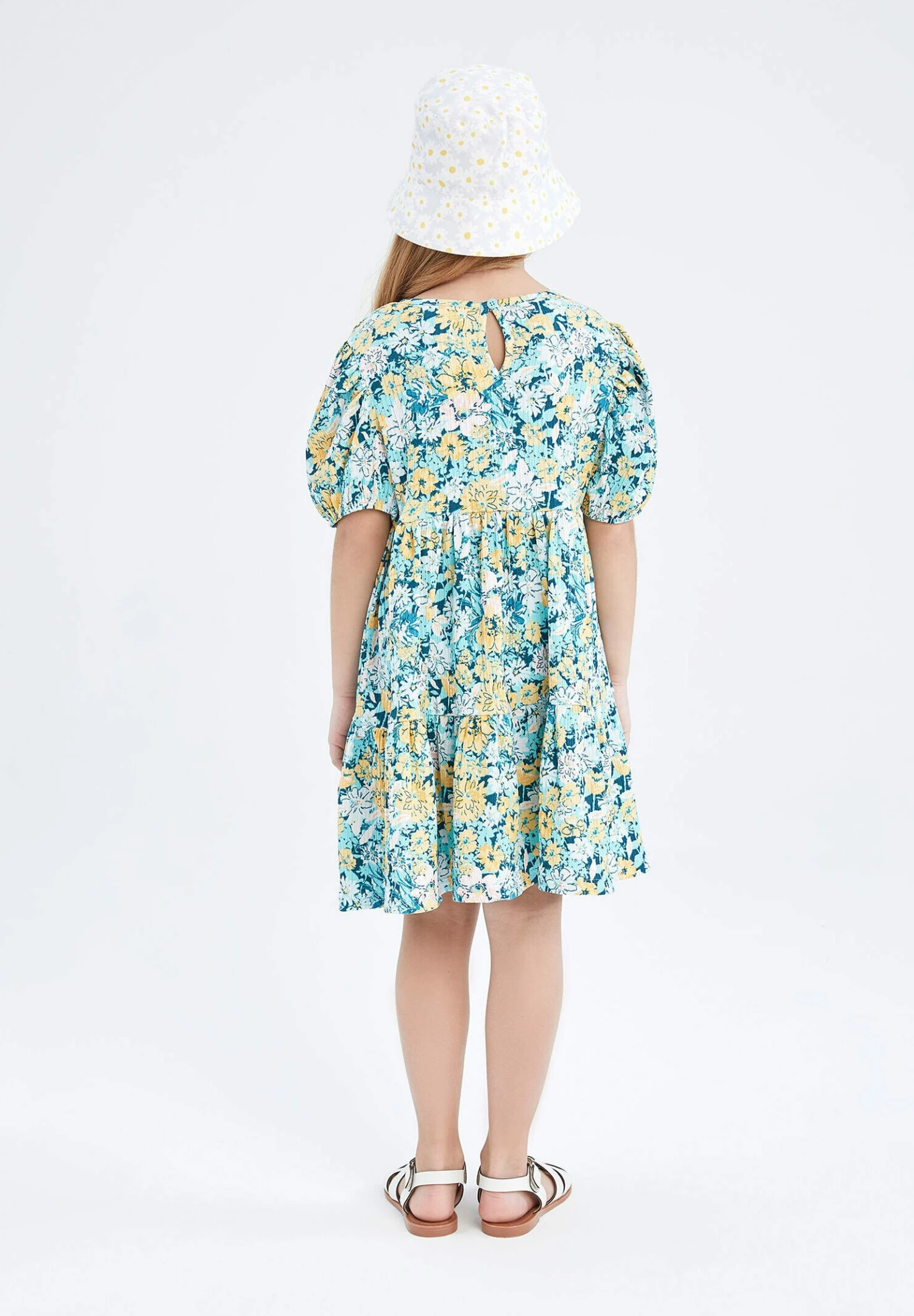 DeFacto Regular Fit- Jurk - Turquoise 7 DeFacto Regular Fit- Jurk - Turquoise - Afbeelding 5