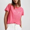 DeFacto Regular Fit- T-Shirt Print - Pink -DeFacto 8430ef14c0994579b2dfe230bf282f04