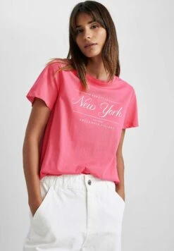 DeFacto Regular Fit- T-Shirt Print - Pink