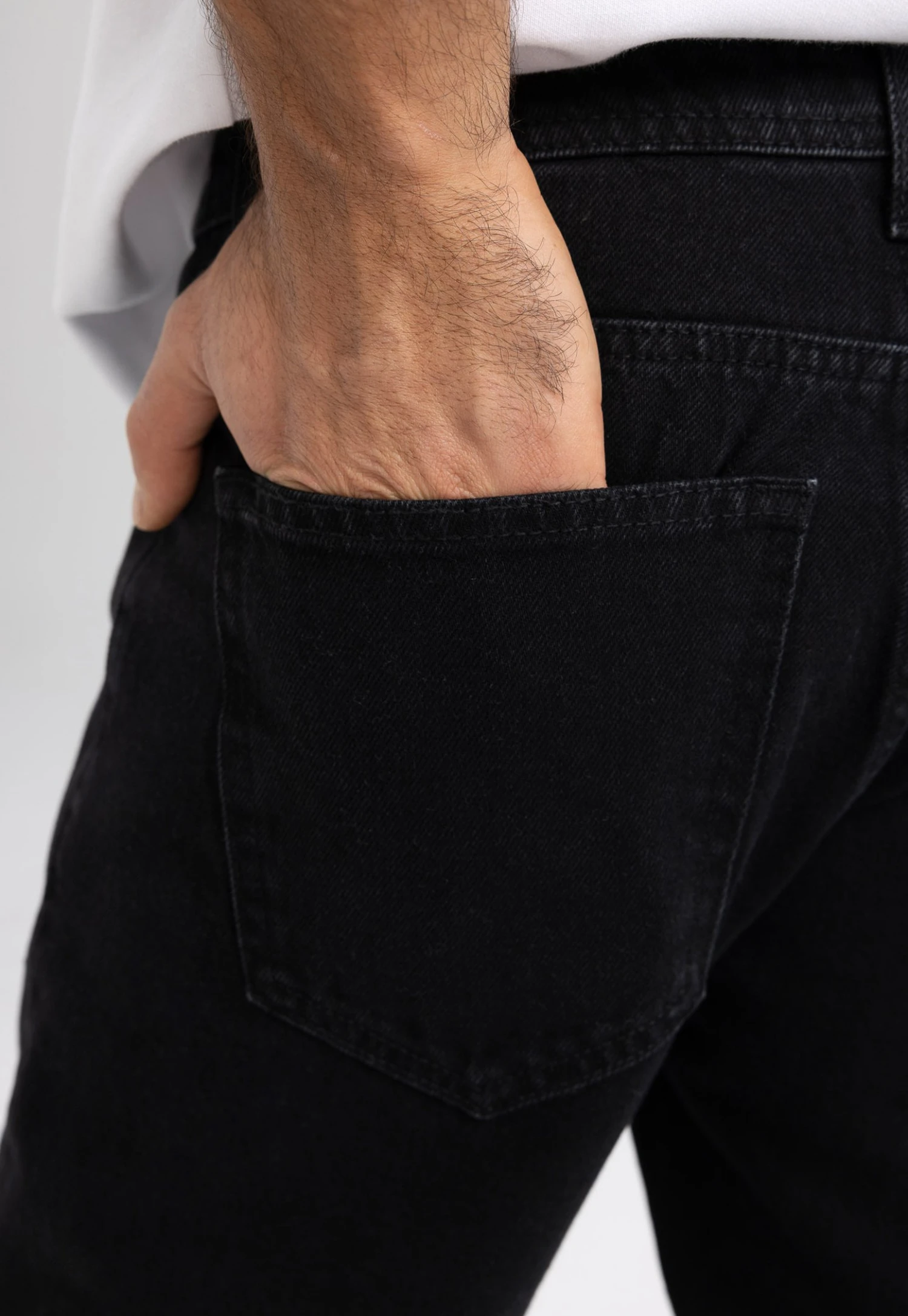 DeFacto Straight Fit - Straight Leg Jeans - Black 7 DeFacto Straight Fit - Straight Leg Jeans - Black - Afbeelding 5