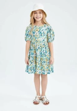 DeFacto Regular Fit- Jurk - Turquoise