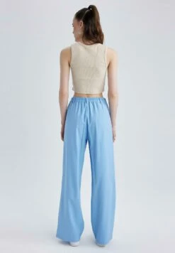 DeFacto Wide Leg - Broek - Blue -DeFacto 85e867b844c94ad892d6eaa4585a0fe9