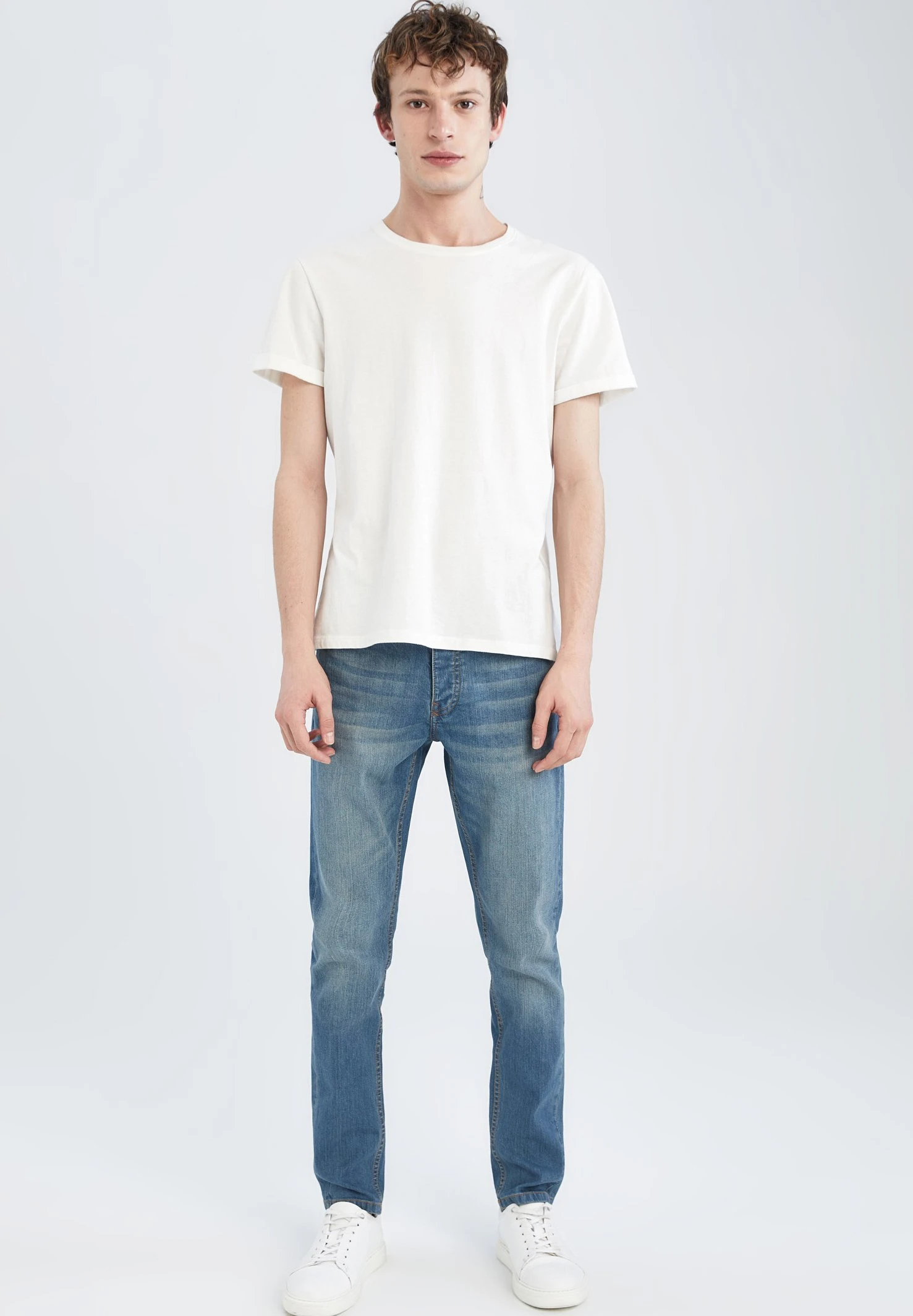 DeFacto Slim Fit Jeans - Blue 4 DeFacto Slim Fit Jeans - Blue - Afbeelding 2