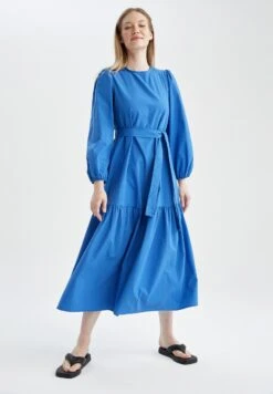 DeFacto Tiered- Jurk - Blue