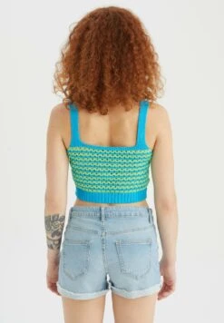 DeFacto Slim Fit- Top - Blue 7 DeFacto Slim Fit- Top - Blue -DeFacto 880366f88a3b47dcb09102387e665e98