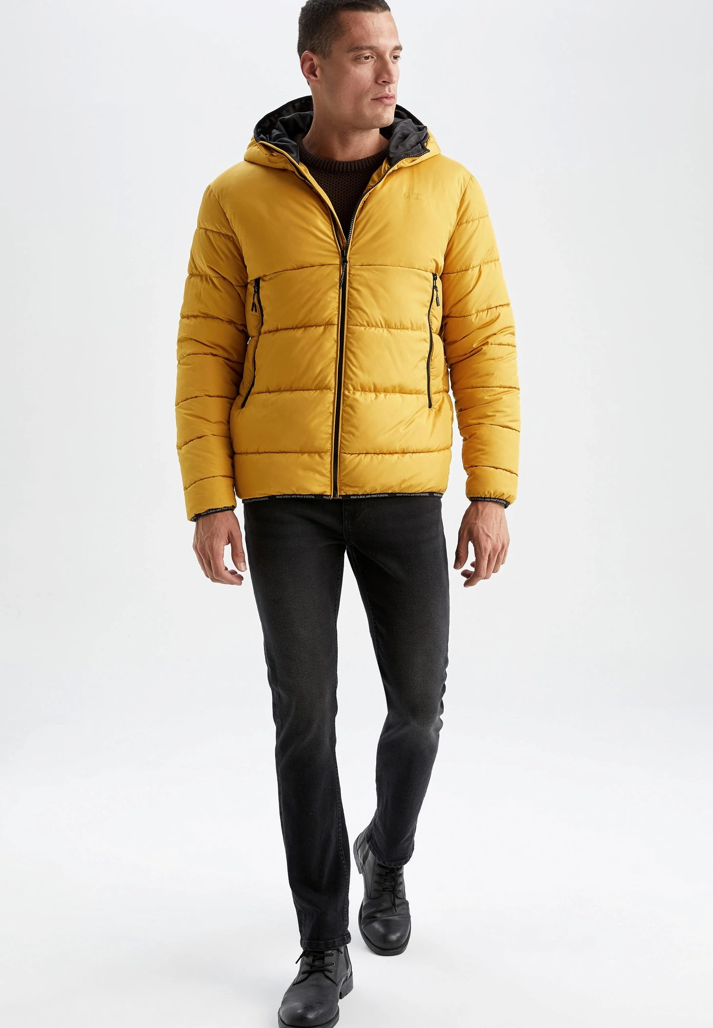 DeFacto Regular Fit- Winterjas - Yellow 4 DeFacto Regular Fit- Winterjas - Yellow - Afbeelding 2