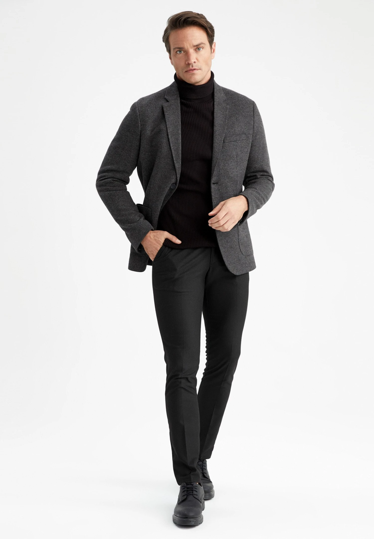 DeFacto Blazer - Anthracite 4 DeFacto Blazer - Anthracite - Afbeelding 2