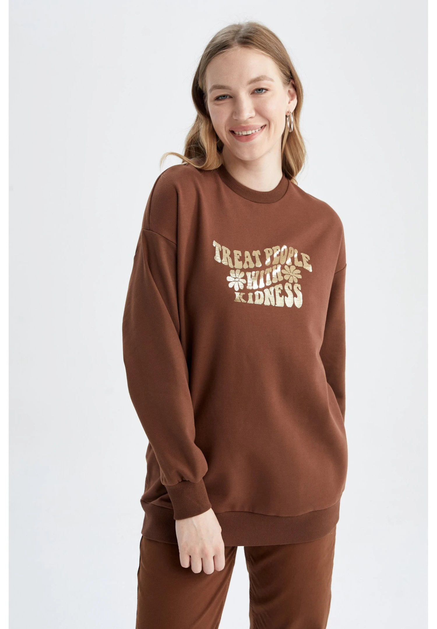 DeFacto Relax Fit - Sweater - Brown 6 DeFacto Relax Fit - Sweater - Brown - Afbeelding 4