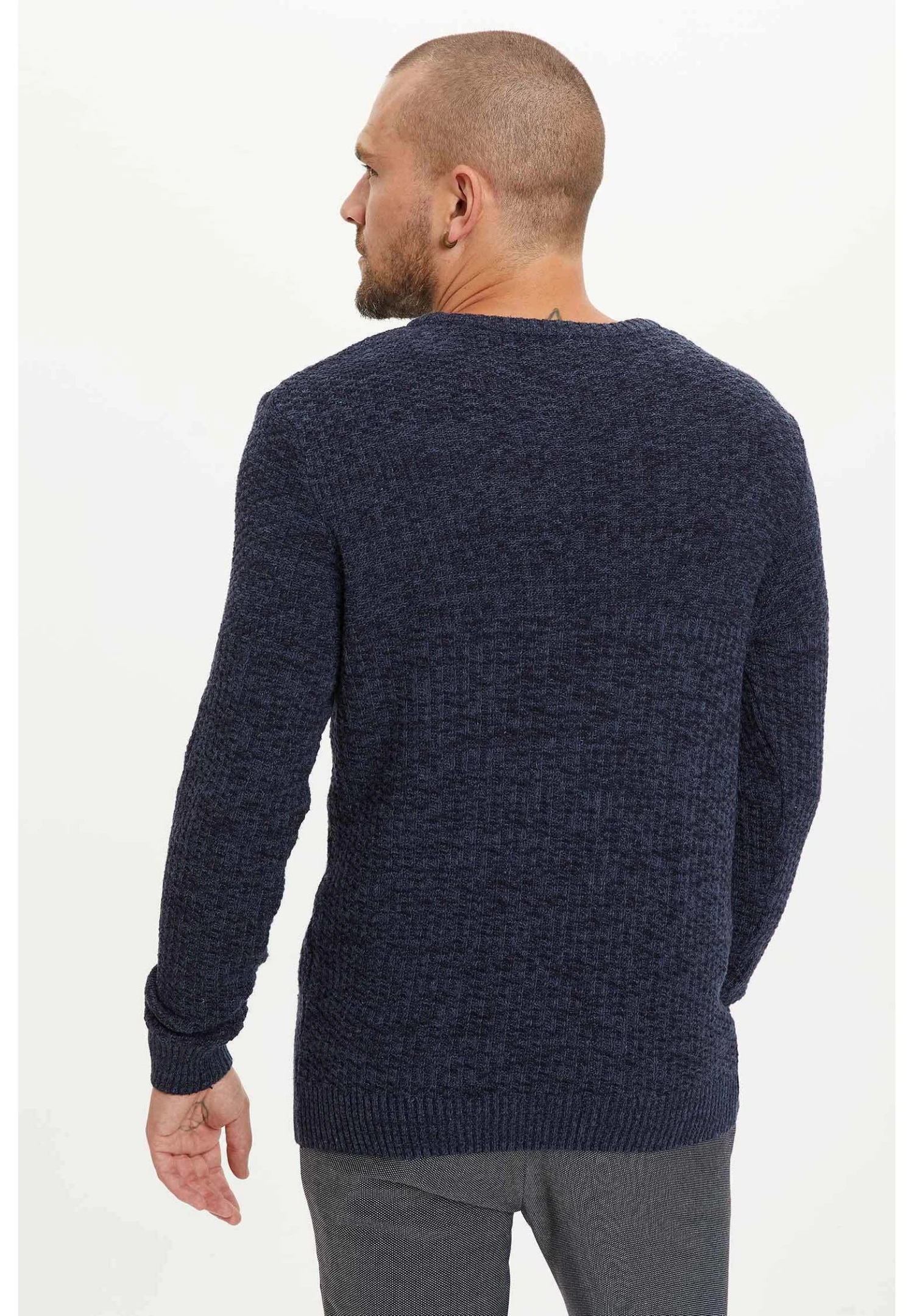 DeFacto Slim Fit - Trui - Navy 5 DeFacto Slim Fit - Trui - Navy - Afbeelding 3