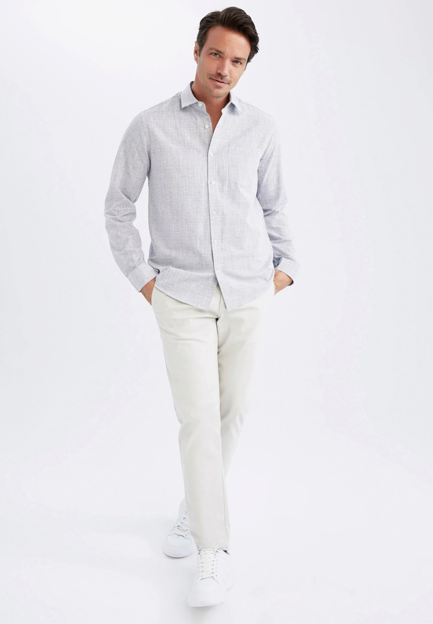 DeFacto Regular Fit - Overhemd - Indigo 4 DeFacto Regular Fit - Overhemd - Indigo - Afbeelding 2