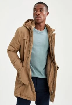 DeFacto Regular Fit - Parka - Beige -DeFacto 8a74520edf1944619b28e0f97eb03c7d
