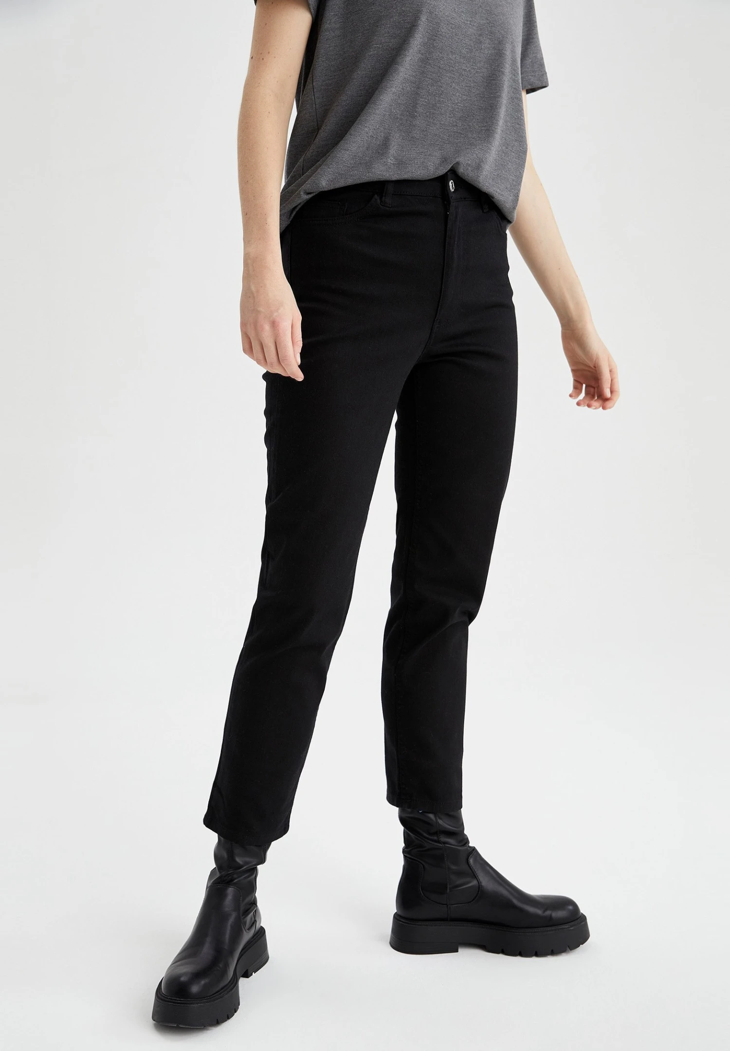 DeFacto Slim Fit - Straight Leg Jeans - Black 3 DeFacto Slim Fit - Straight Leg Jeans - Black