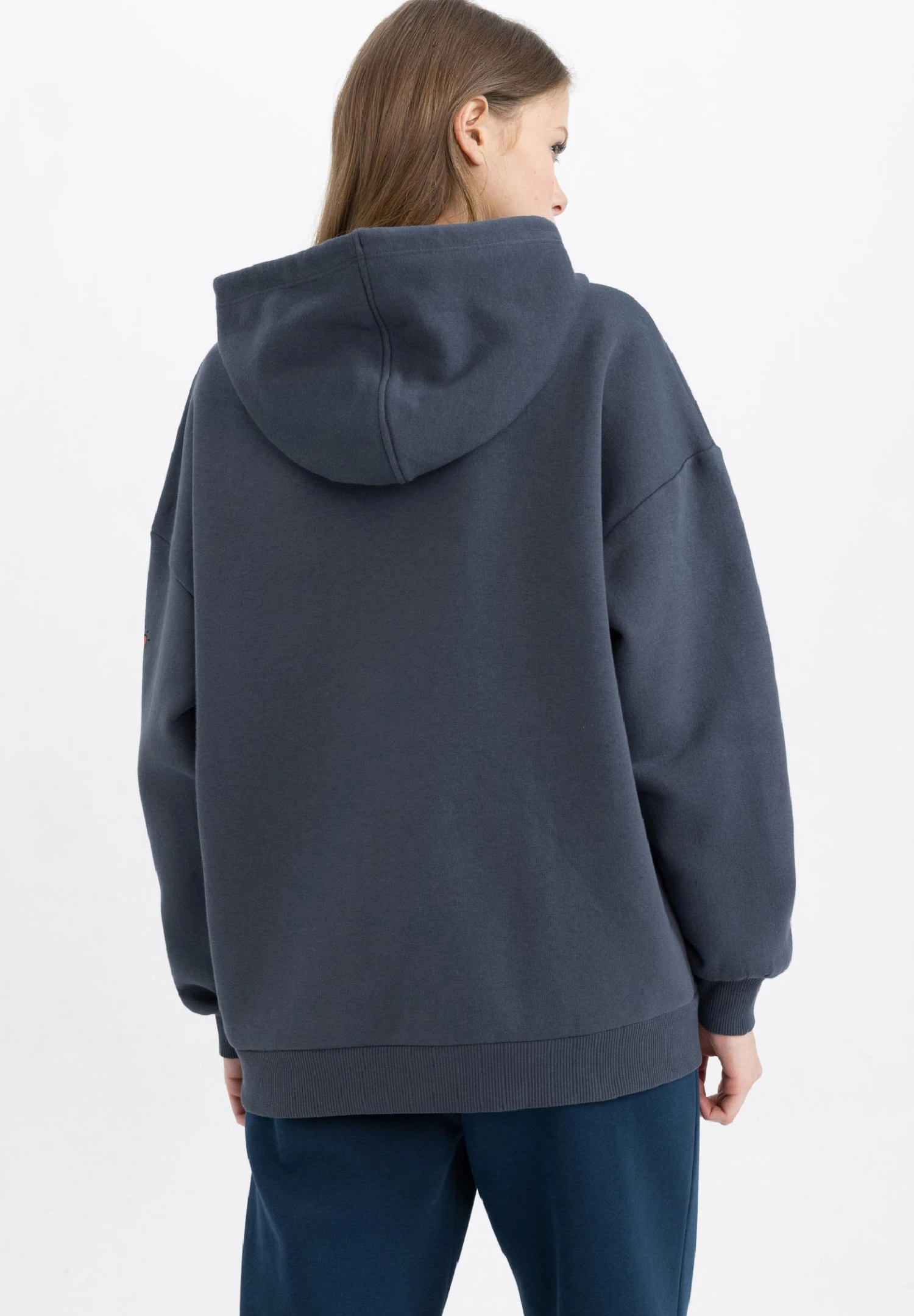 DeFacto Oversize Fit - Hoodie - Navy 5 DeFacto Oversize Fit - Hoodie - Navy - Afbeelding 3