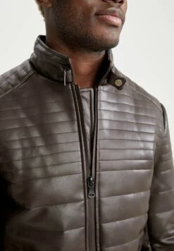 DeFacto Loose Fit - Imitatieleren Jas - Brown -DeFacto 8cb7539de62242dabdf931e541060525