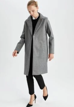 DeFacto Relax Fit- Mantel - Grey -DeFacto 8dd18c2df72c4f6f81c1714765605d2c