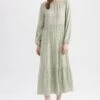 DeFacto Tiered - Jurk - Green -DeFacto 8eb2230ef00445f6b607fa76543ec2ed