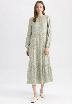 DeFacto Tiered - Jurk - Green