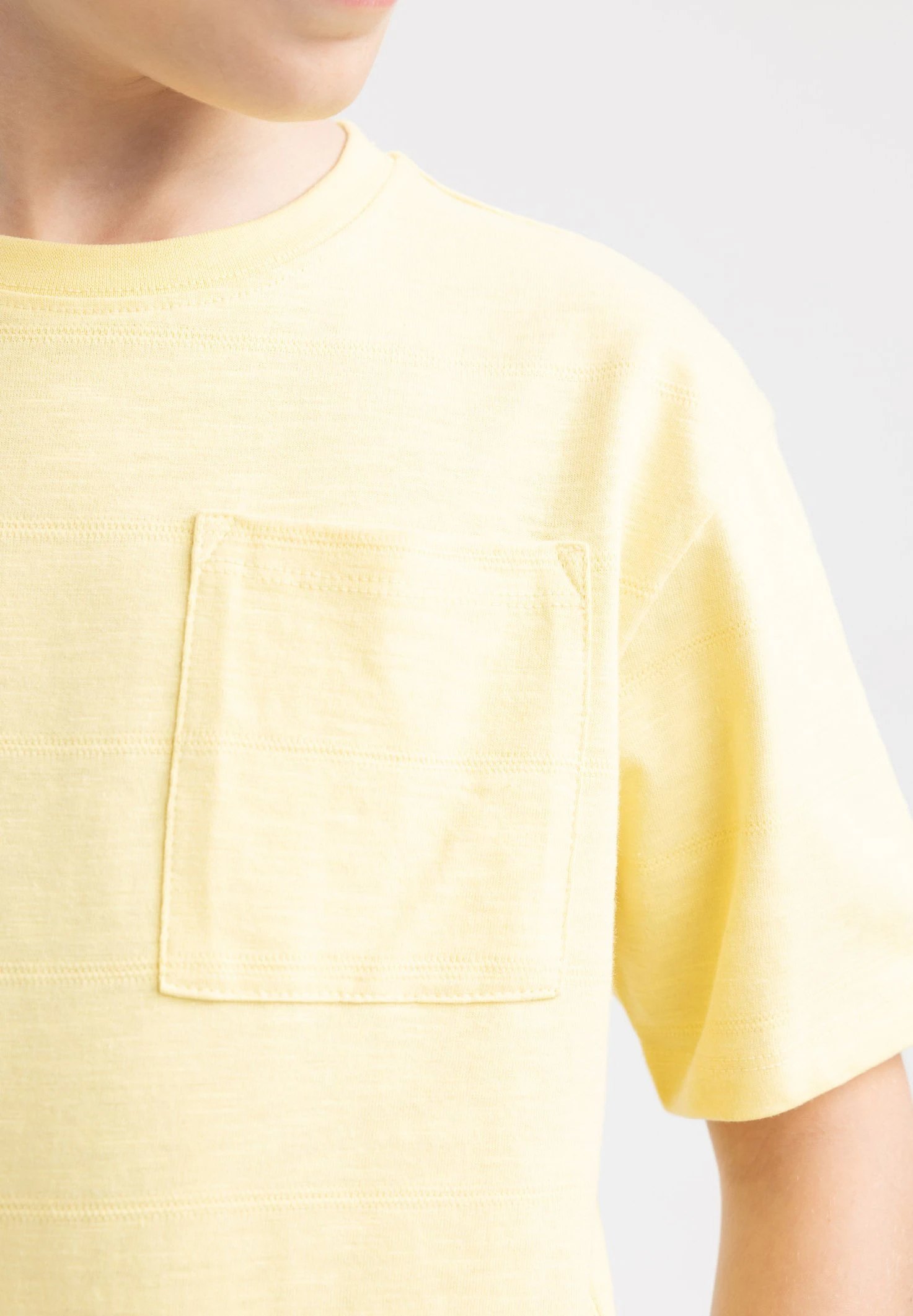DeFacto T-Shirt Basic - Yellow 6 DeFacto T-Shirt Basic - Yellow - Afbeelding 4