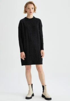 DeFacto Regular Fit - Gebreide Jurk - Black 6 DeFacto Regular Fit - Gebreide Jurk - Black -DeFacto 8f59546a72624b1d92b4df7b17ee0000