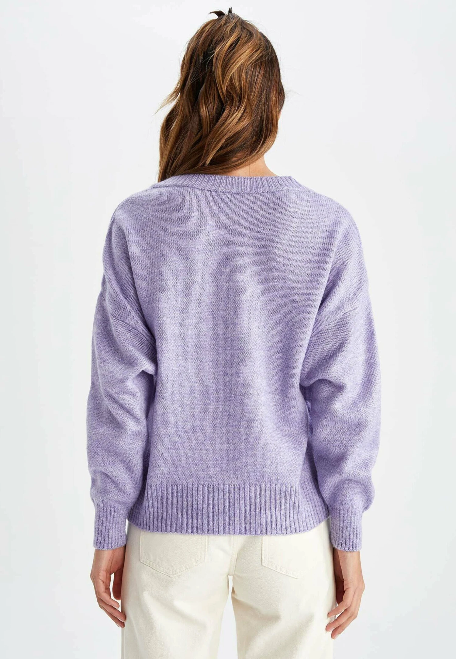 DeFacto Relax Fit - Trui - Purple 5 DeFacto Relax Fit - Trui - Purple - Afbeelding 3