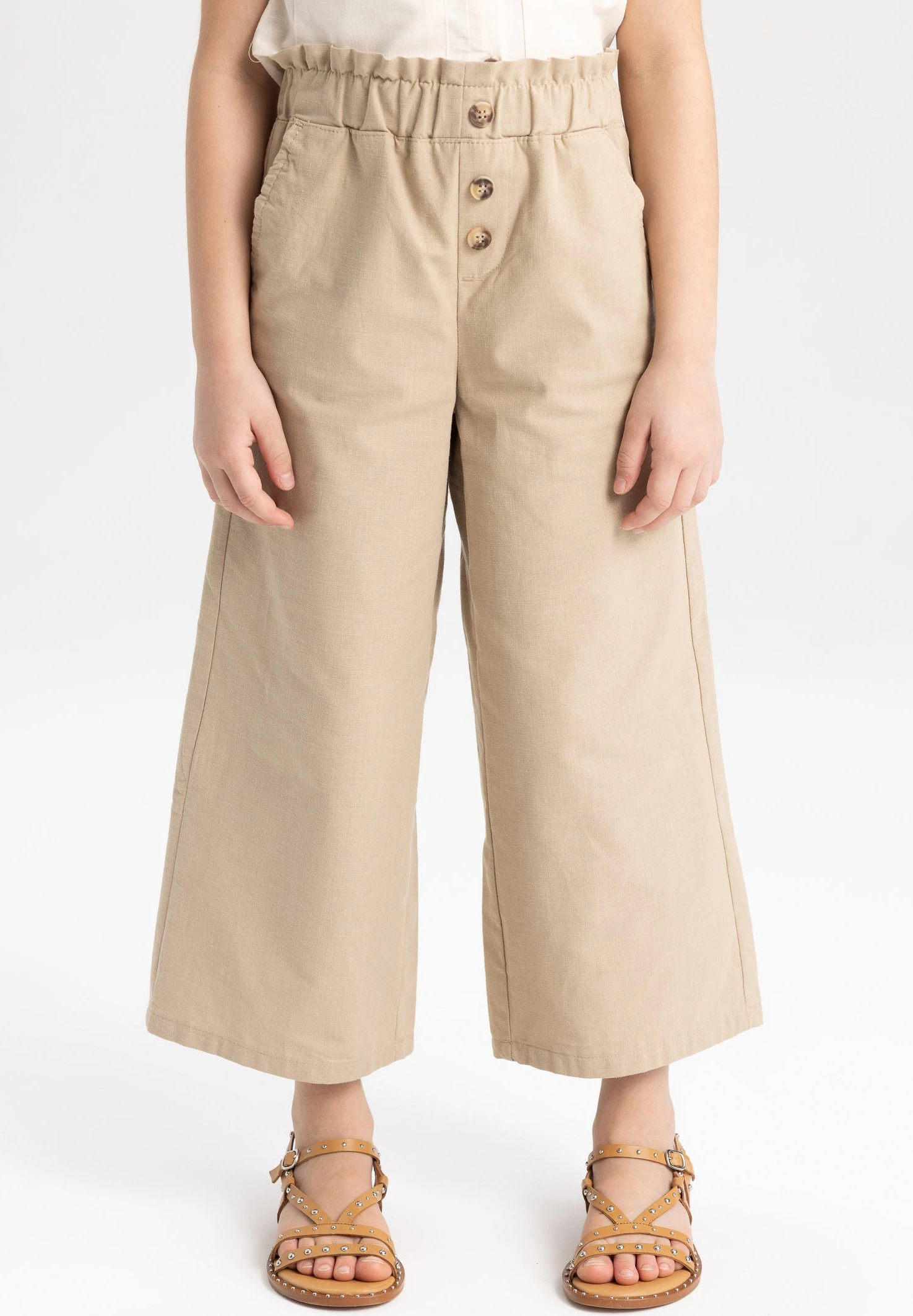 DeFacto Wide Leg - Broek - Beige 4 DeFacto Wide Leg - Broek - Beige - Afbeelding 2