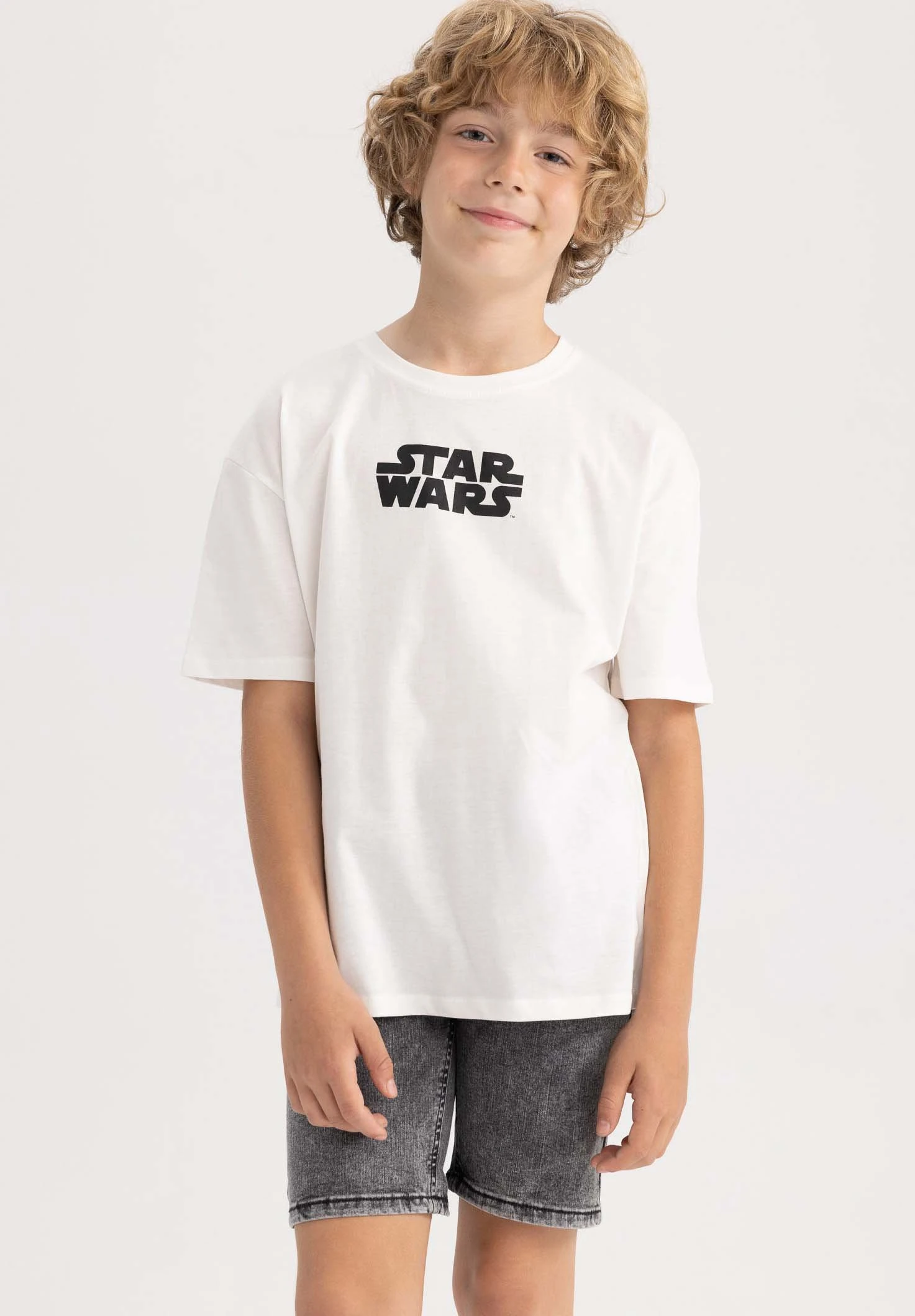 DeFacto Star Wars Set - Jeansshort - White 5 DeFacto Star Wars Set - Jeansshort - White - Afbeelding 3