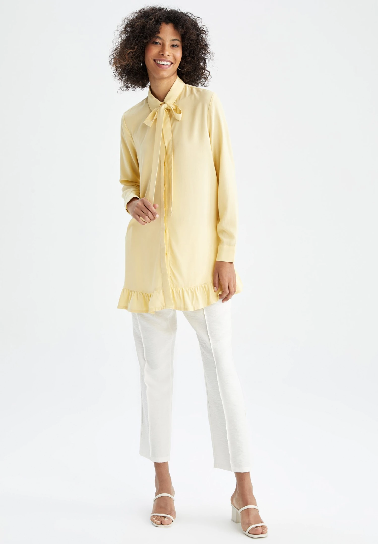 DeFacto Overhemdblouse - Beige 4 DeFacto Overhemdblouse - Beige - Afbeelding 2