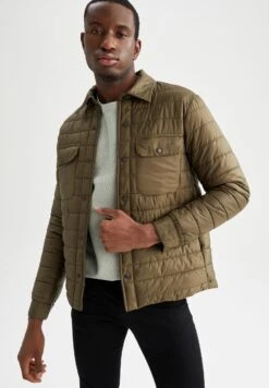 DeFacto Slim Fit - Jas - Khaki