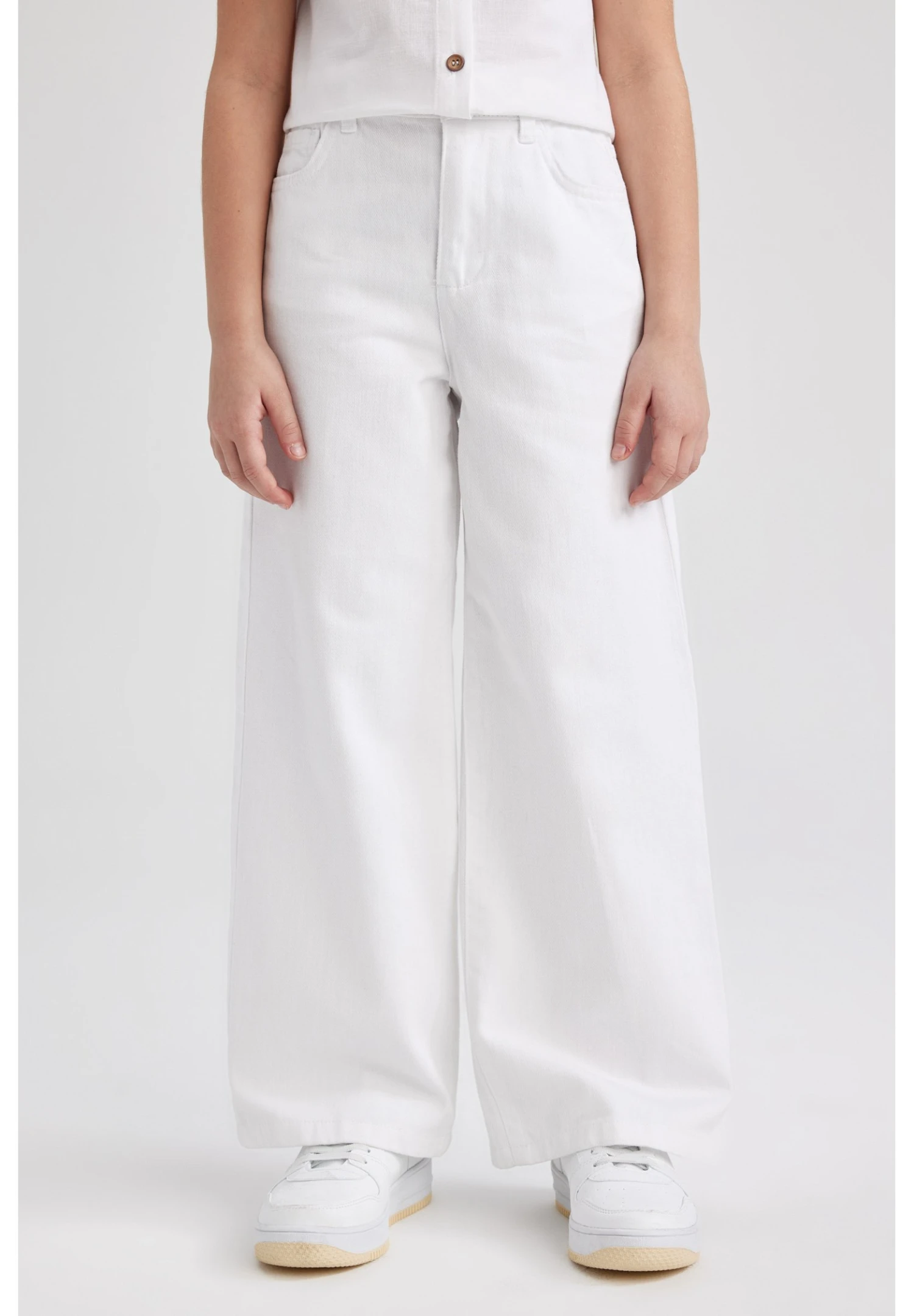 DeFacto Wide Leg - Broek - White 5 DeFacto Wide Leg - Broek - White - Afbeelding 3