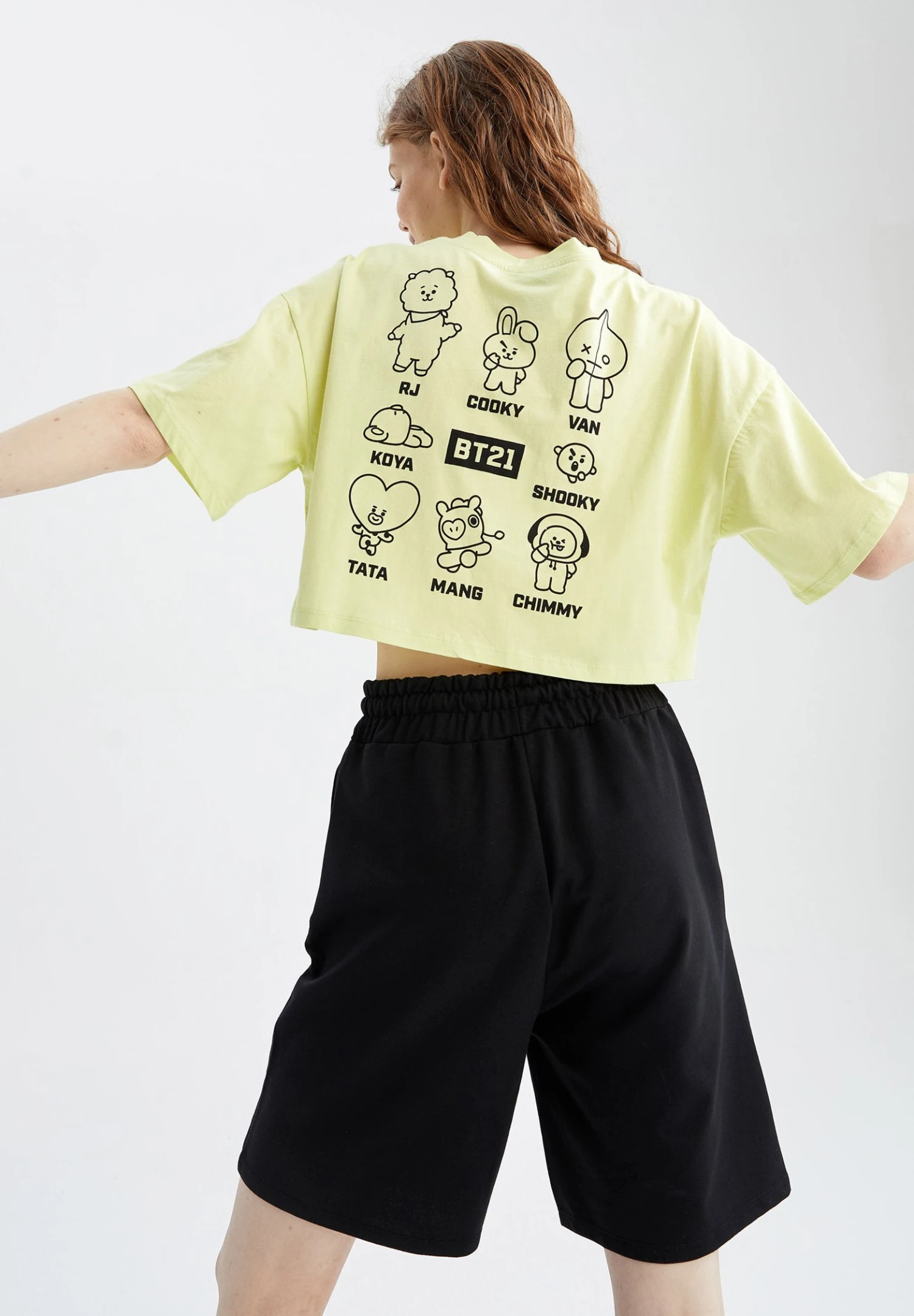DeFacto Bt21 - T-Shirt Print - Green 5 DeFacto Bt21 - T-Shirt Print - Green - Afbeelding 3