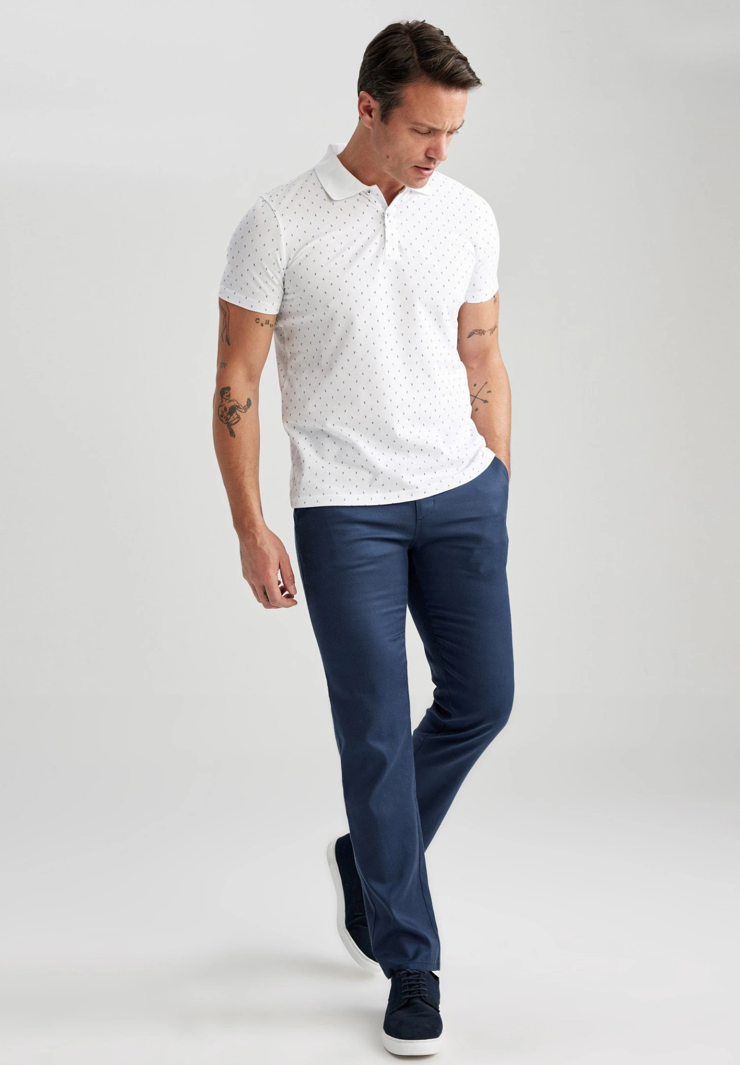 DeFacto Regular Fit - Poloshirt - White 4 DeFacto Regular Fit - Poloshirt - White - Afbeelding 2