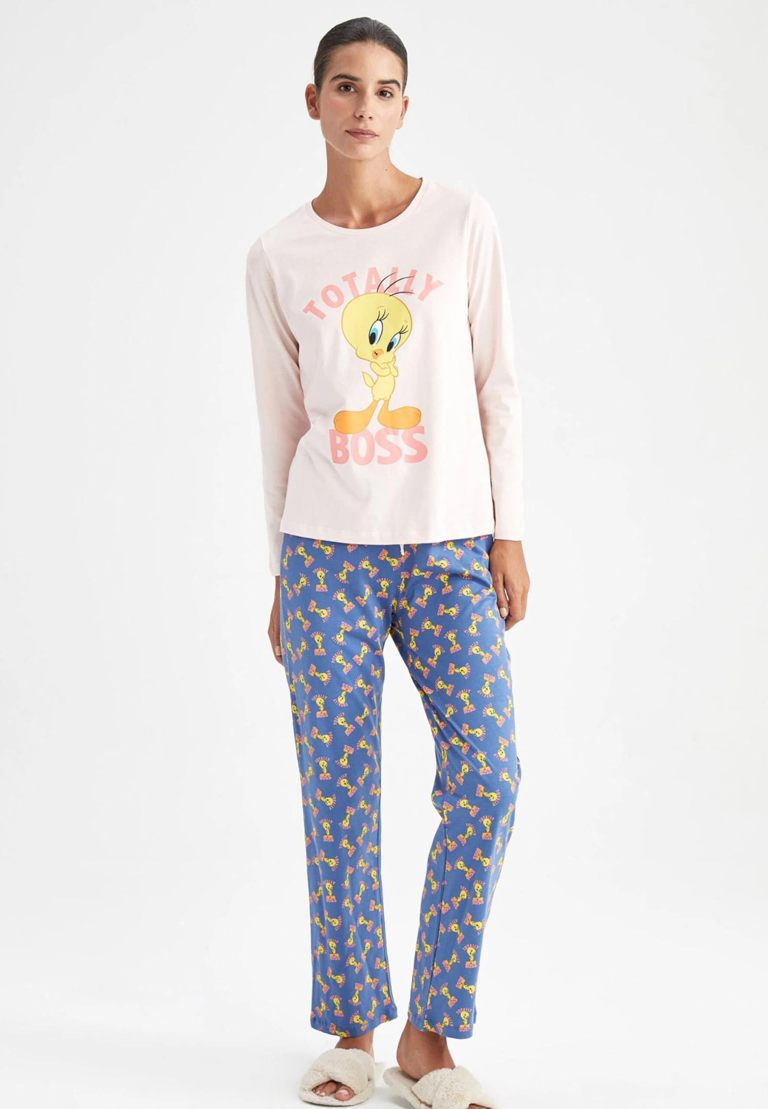 DeFacto Set Looney Tunes Tweety Bird Regular Fit - Pyjama - Indigo 4 DeFacto Set Looney Tunes Tweety Bird Regular Fit - Pyjama - Indigo - Afbeelding 2