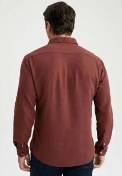 DeFacto Modern Fit - Overhemd - Bordeaux -DeFacto 93edc78f680b4254ab2a8b879f148838
