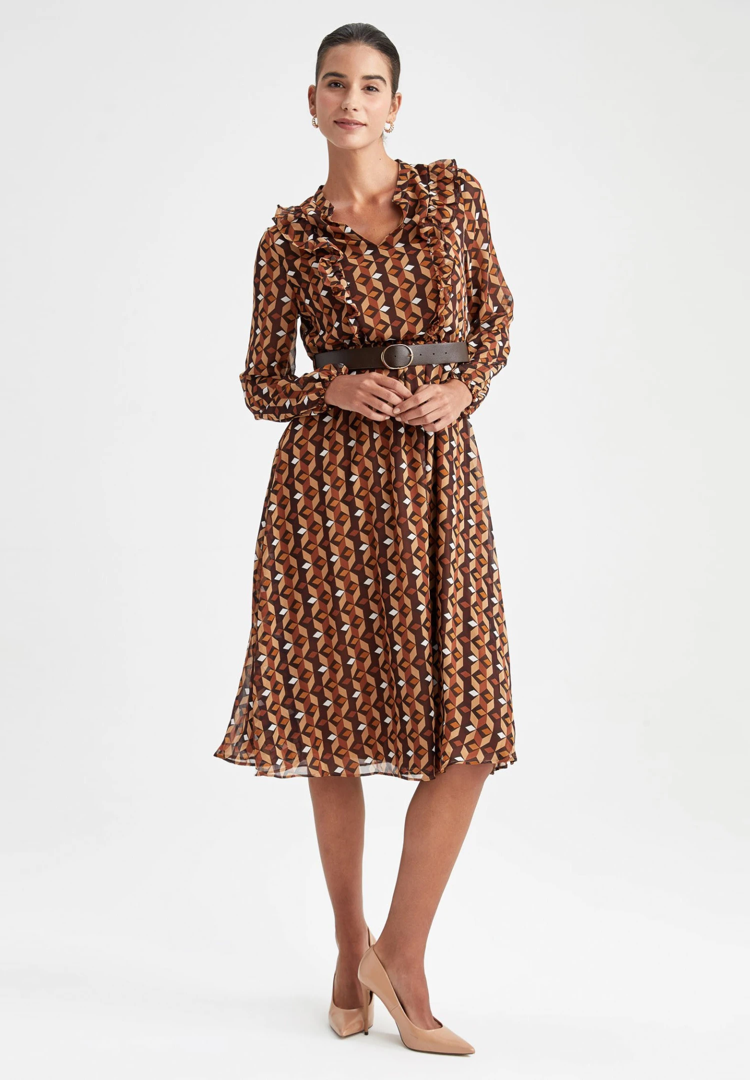 DeFacto Jurk - Brown 4 DeFacto Jurk - Brown - Afbeelding 2