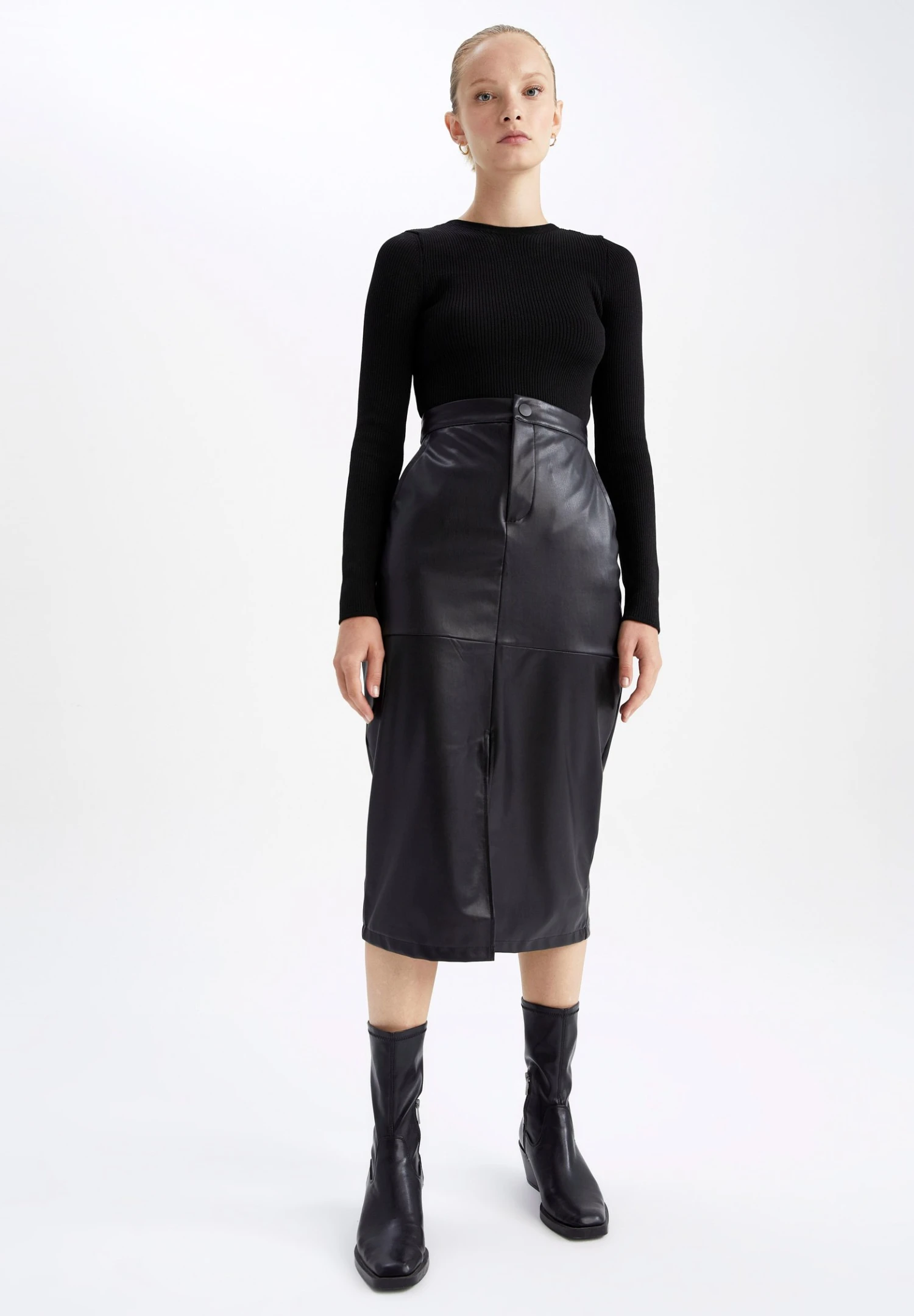 DeFacto Fitted Pullover - Trui - Black 4 DeFacto Fitted Pullover - Trui - Black - Afbeelding 2